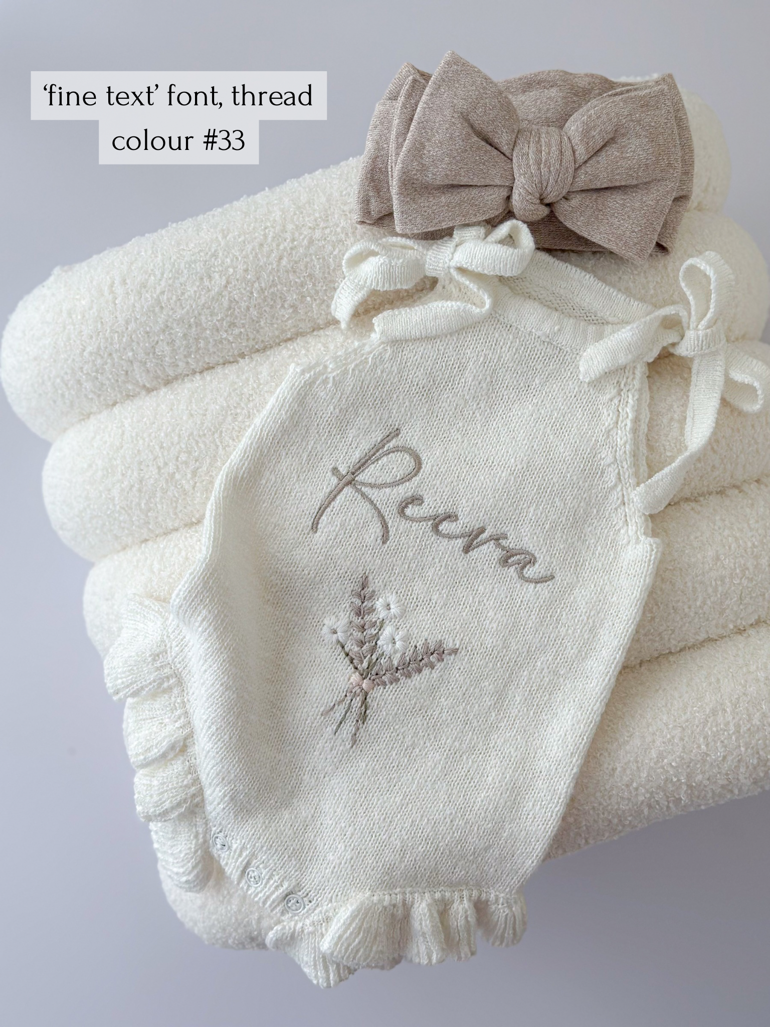 Tie shoulder romper | white textured