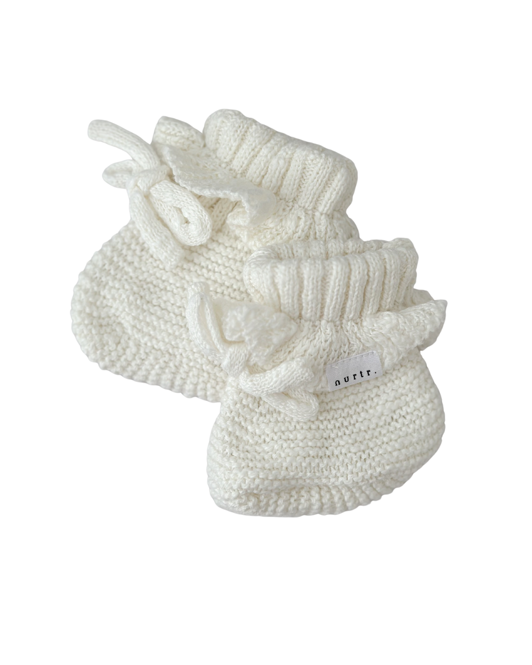 Frill booties | White textured