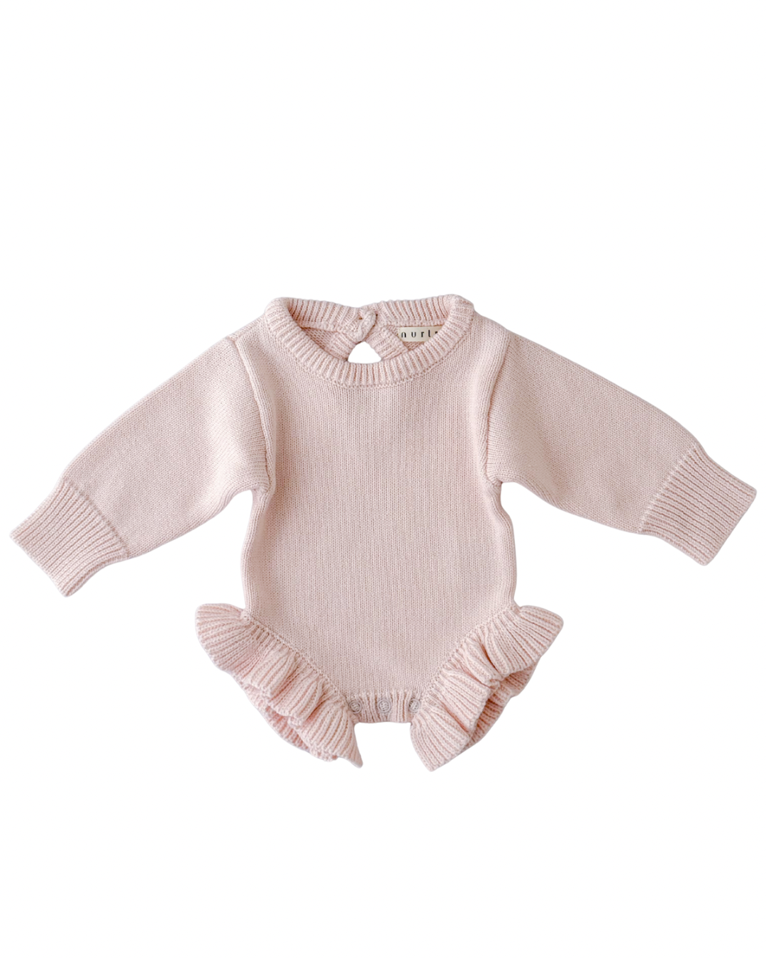 Frill leg bodysuit | Peony Pink