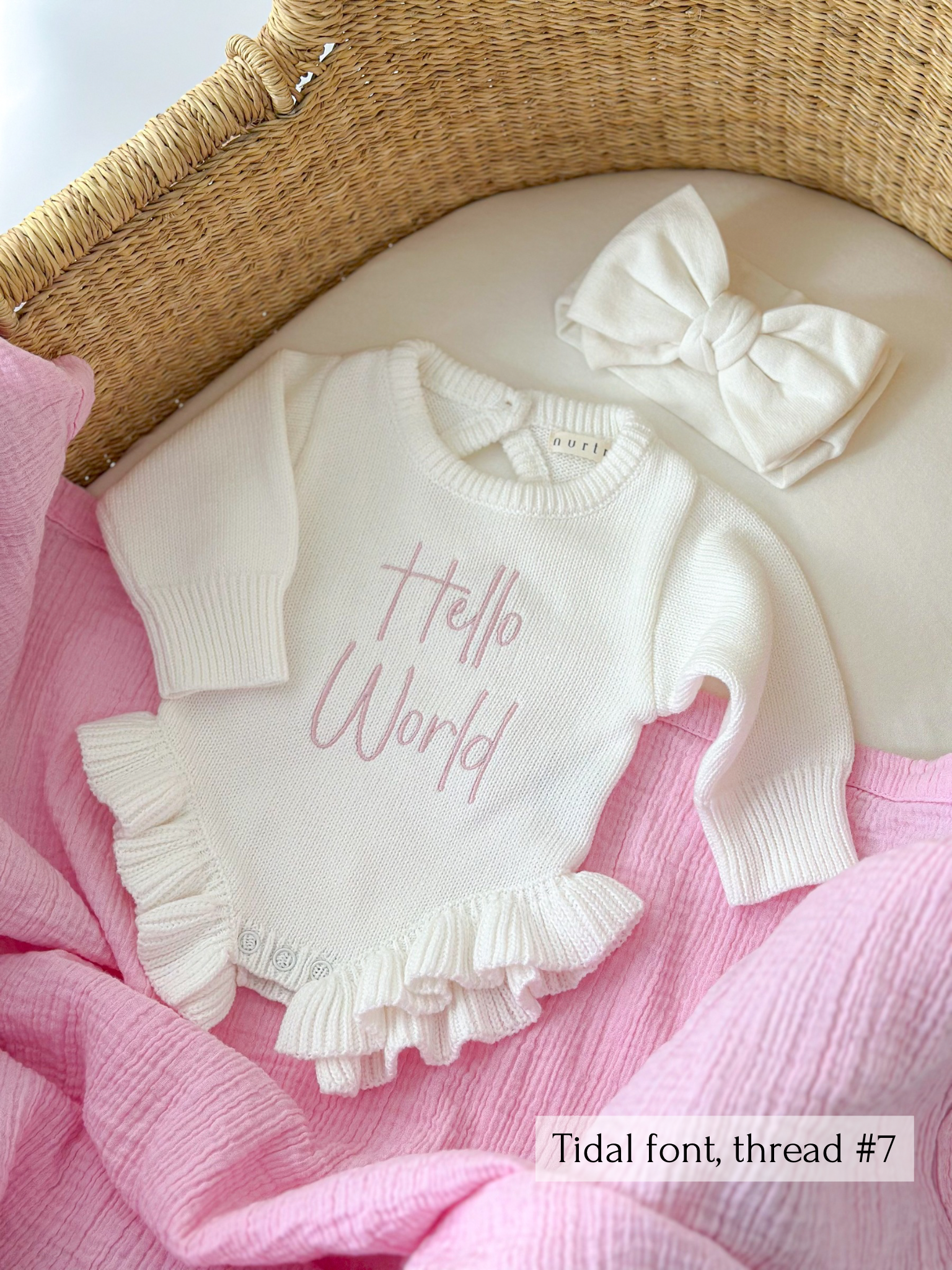 Frill leg bodysuit | White