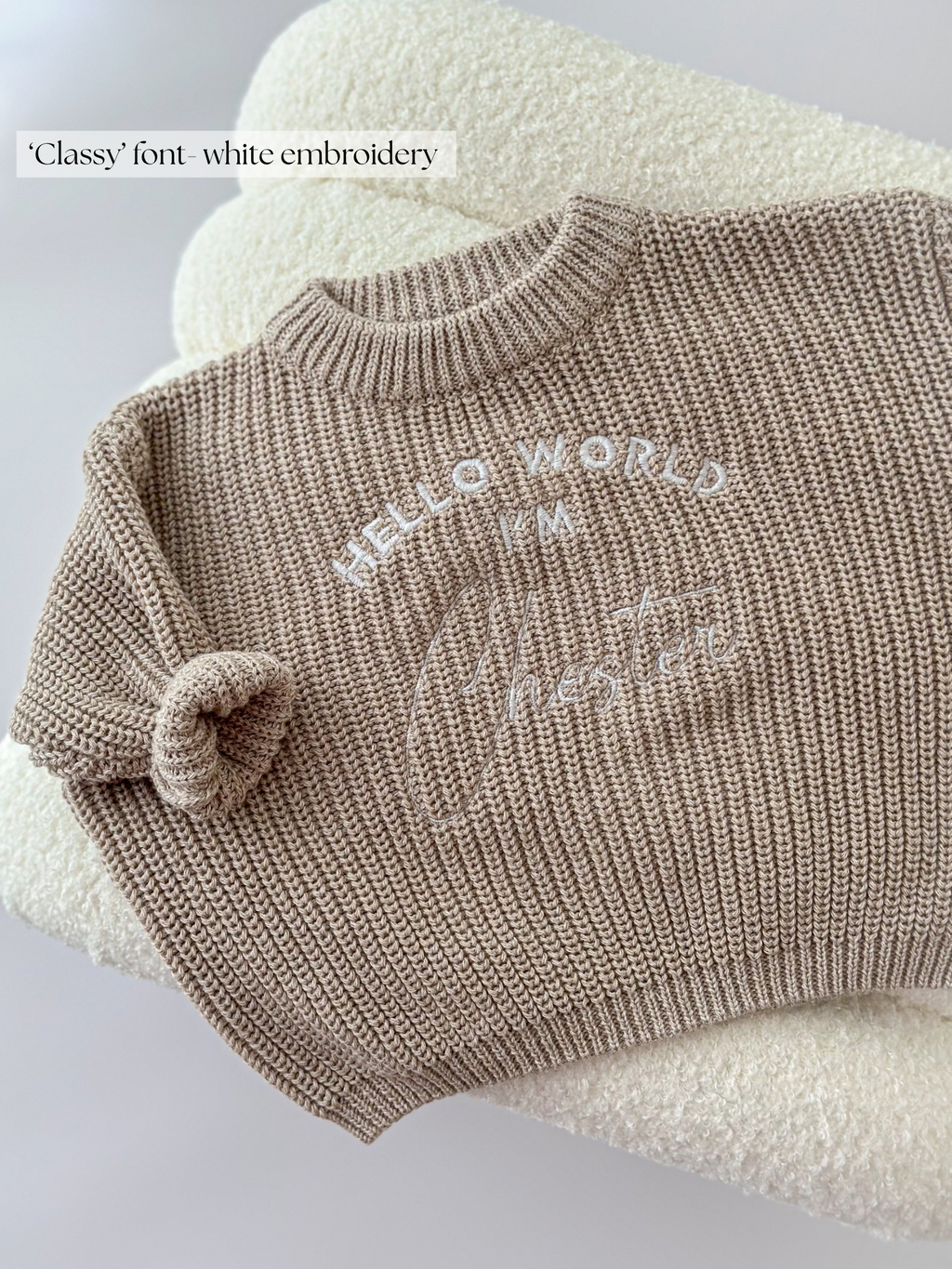 Oversized jumper| Beige Marl