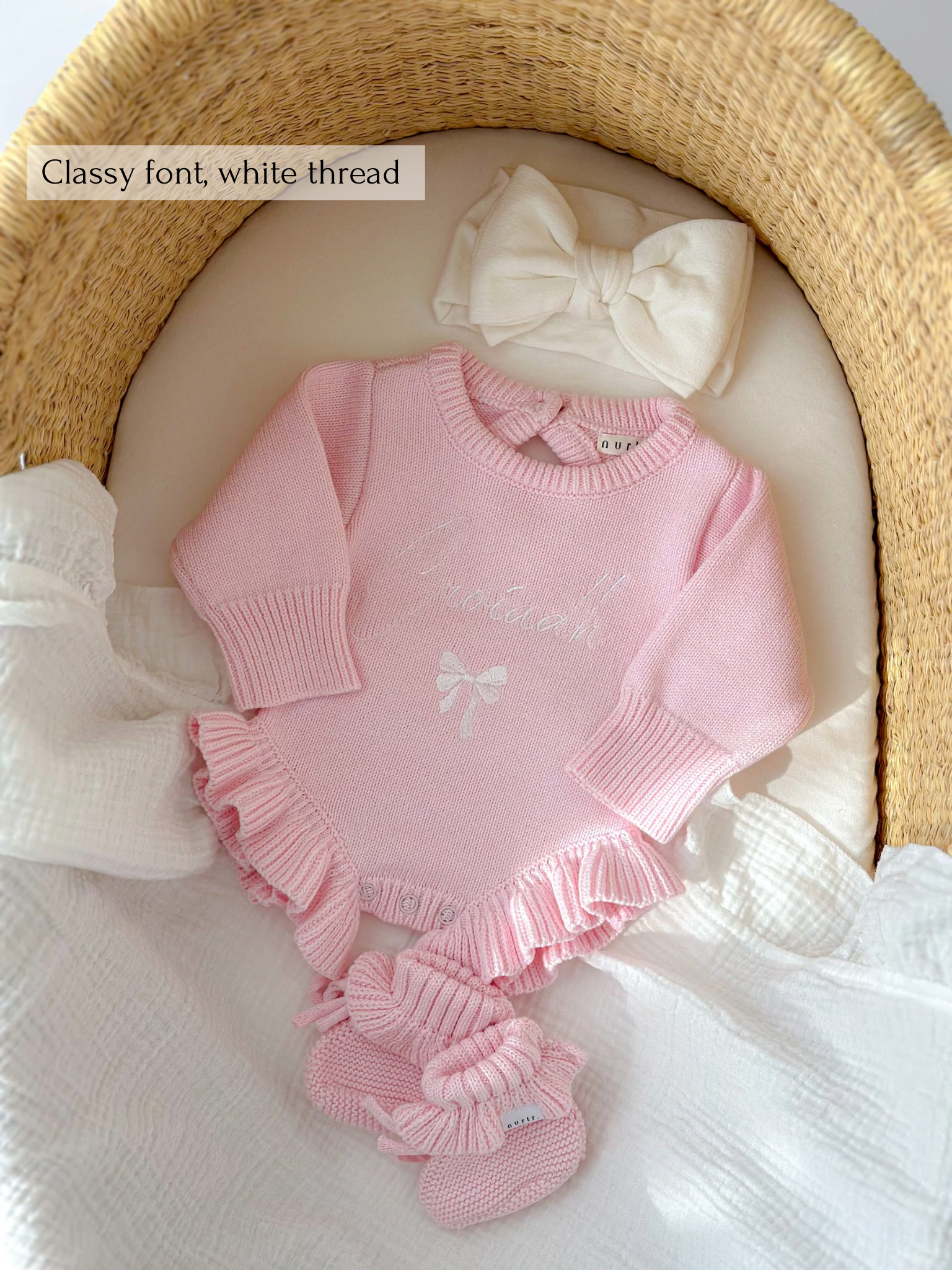 Frill leg bodysuit | Cherry Blossom