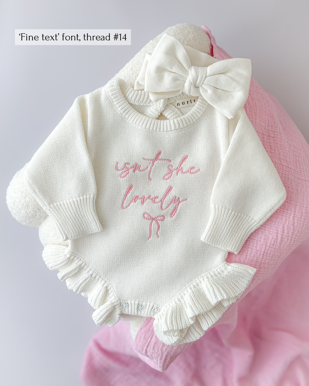 Frill leg bodysuit | White