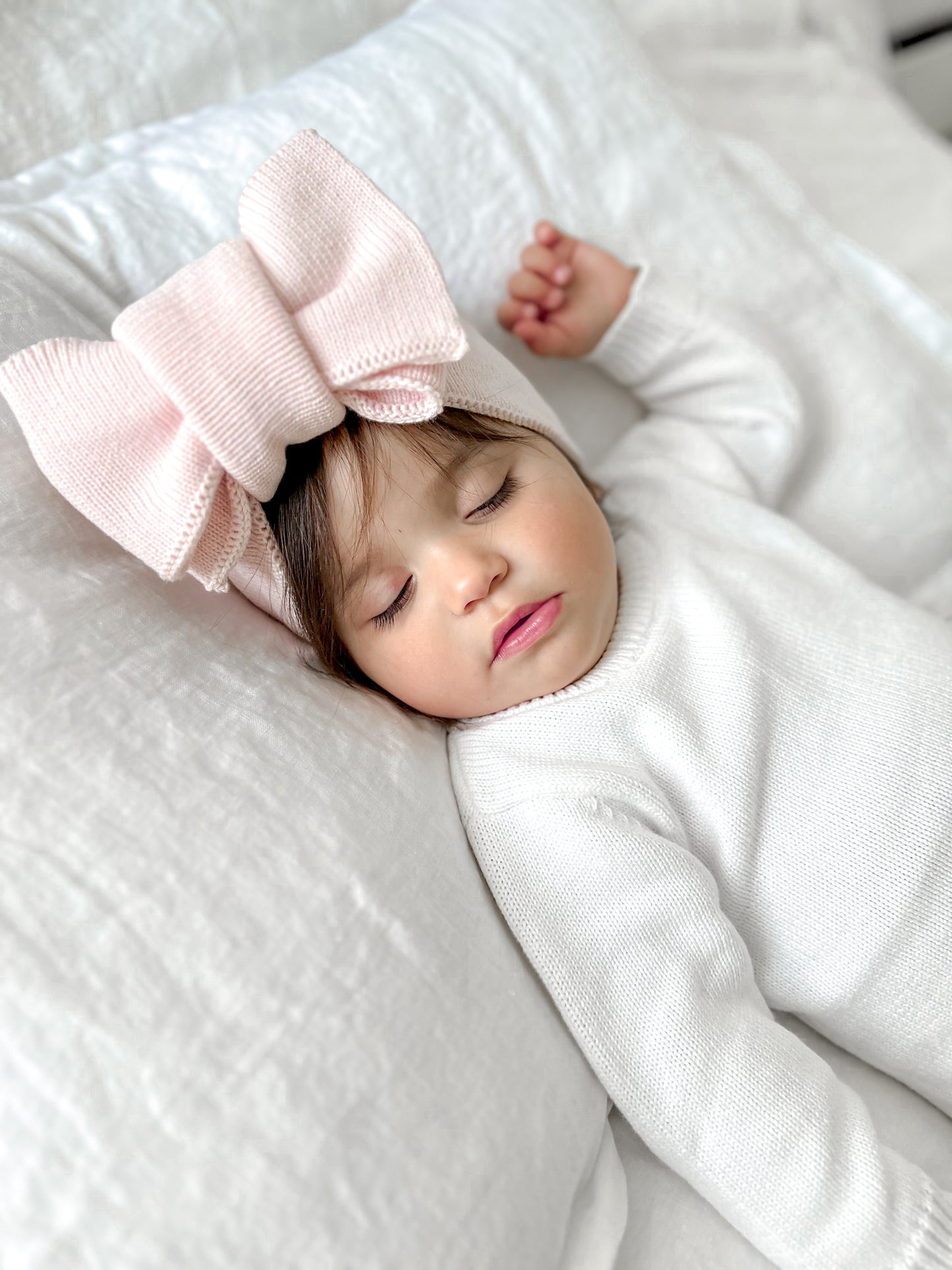 Peony Knitted Bow Headband